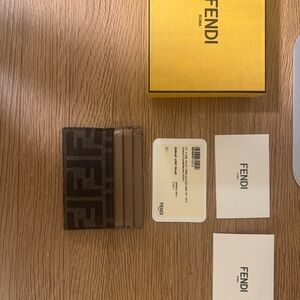 Fendi Tan and Black Key Card Holder